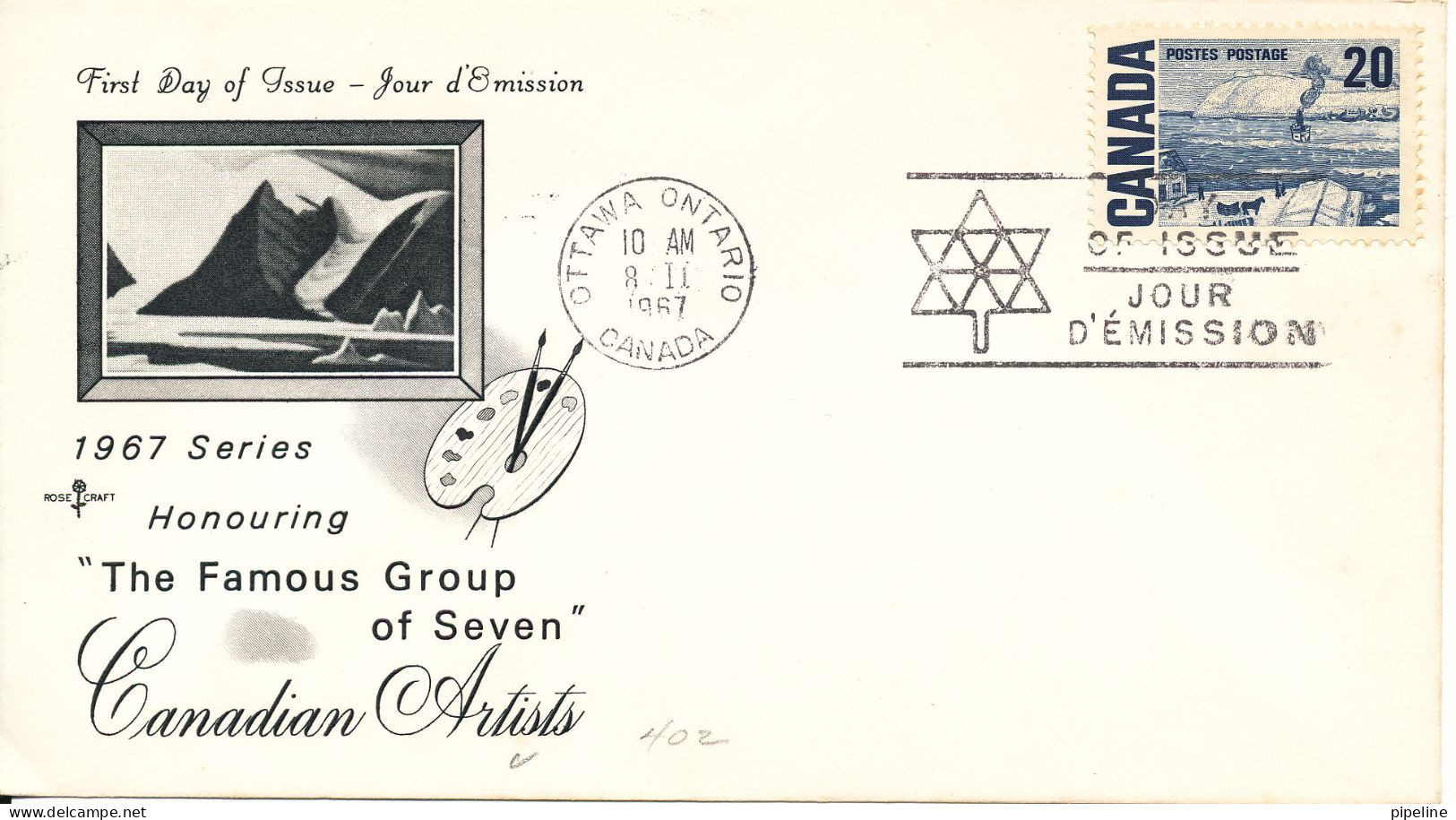 Canada FDC 8-2-1967 Canadian Artists With Cachet - 1961-1970