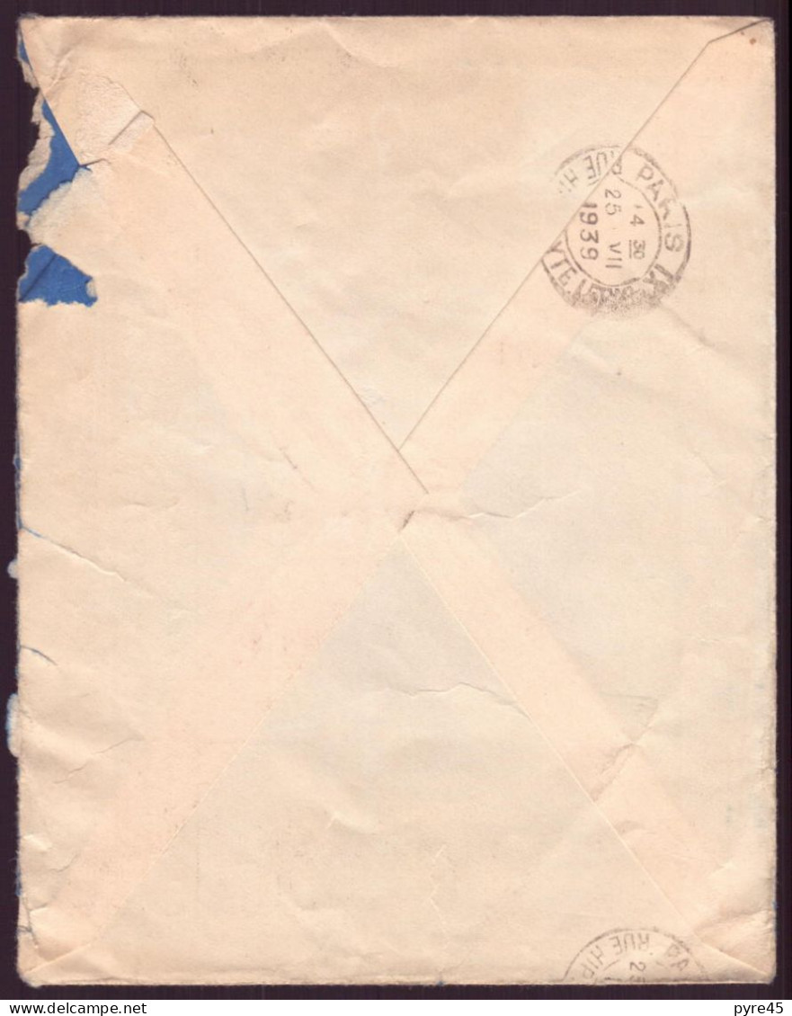 France, Enveloppe à En-tête " Messagerie Des Imprimeries Parisiennes, Paris " Du 25 Juillet 1939 Pour Paris ( Côte 4€ ) - Altri & Non Classificati