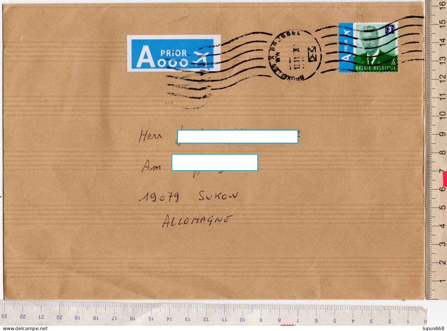 Belgien 2009 MiNr. 3915 König Albert II  "Europe 3"  Auf Brief/ Letter   Format! - Briefe U. Dokumente