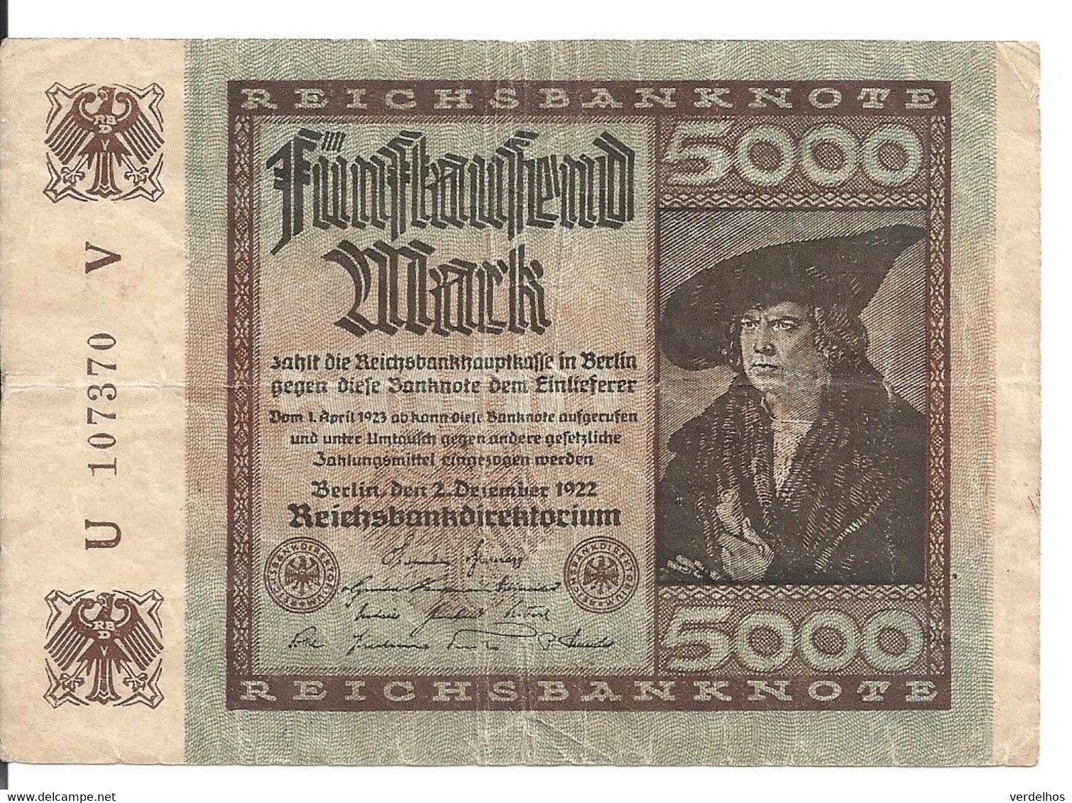 ALLEMAGNE 5000 MARK 1922 VF P 81 - 5000 Mark