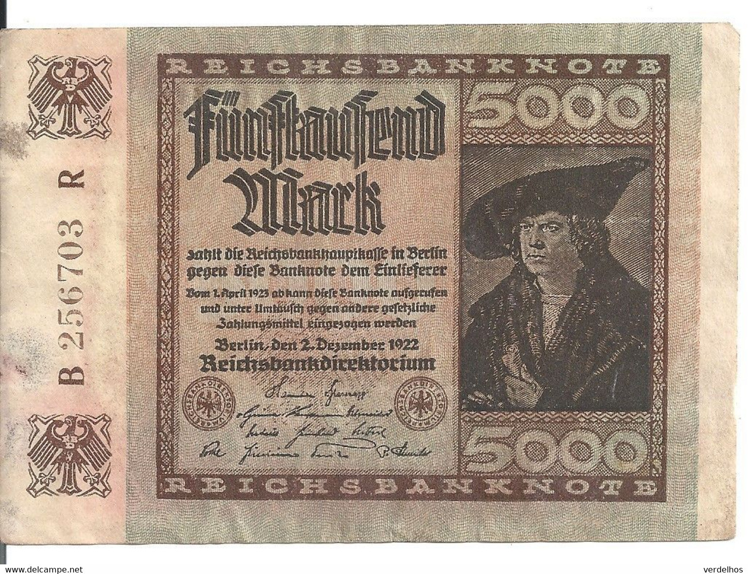 ALLEMAGNE 5000 MARK 1922 VF P 81 - 5000 Mark