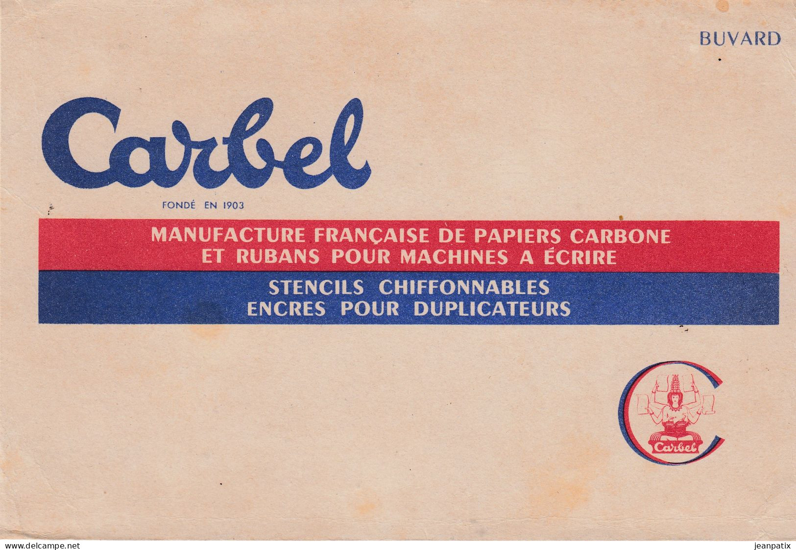 BUVARD & BLOTTER - CARBEL - Manufacture De Papier Carbone Our Machine à écrire - Chocolade En Cacao