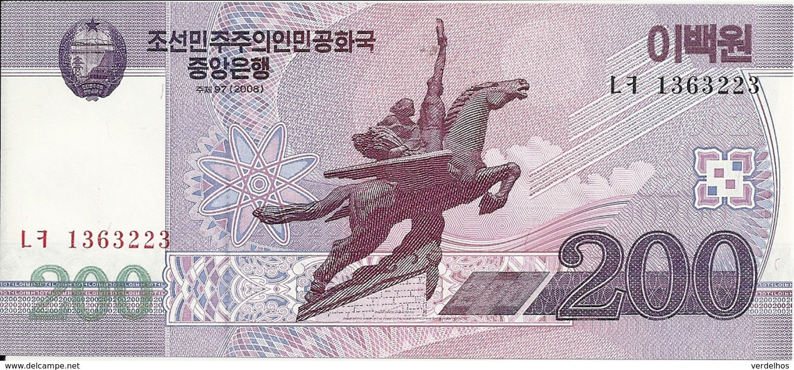 COREE DU NORD 200 WON 2008 UNC P 62 - Corea Del Nord