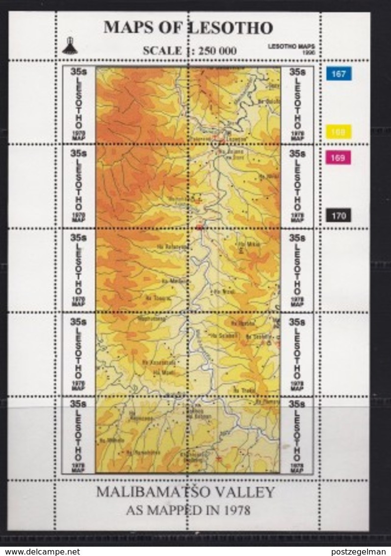 LESOTHO , 1996, MNH Stamps/ Mini Sheets / 3 Blocks , Lesotho Maps, Picture Number F1830 - Lesotho (1966-...)