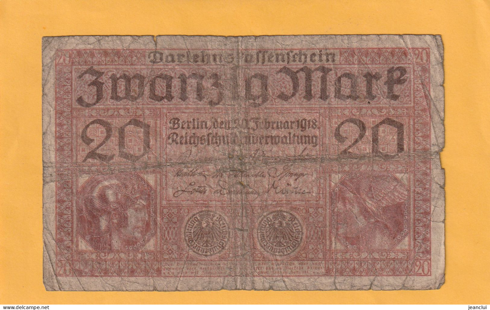 DARLEHENSKASSENSCHEINE .  20 MARK .  5-8-1914  .  N°  M.6701116    .  2 SCANNES - [13] Bundeskassenschein