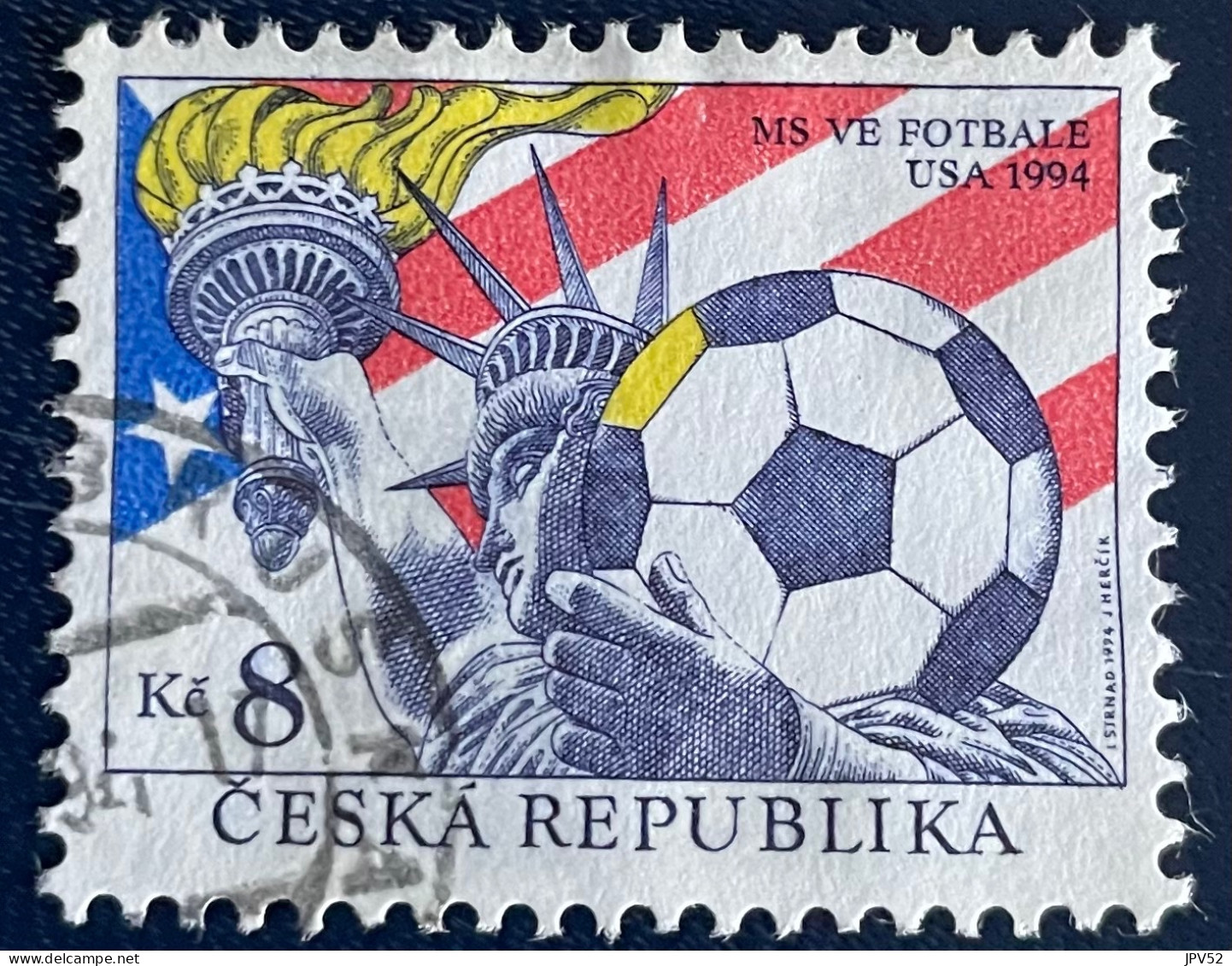 Ceska Republika - Tsjechië - C4/6 - 1994 - (°)used - Michel 45 - WK Voetbal - Gebraucht