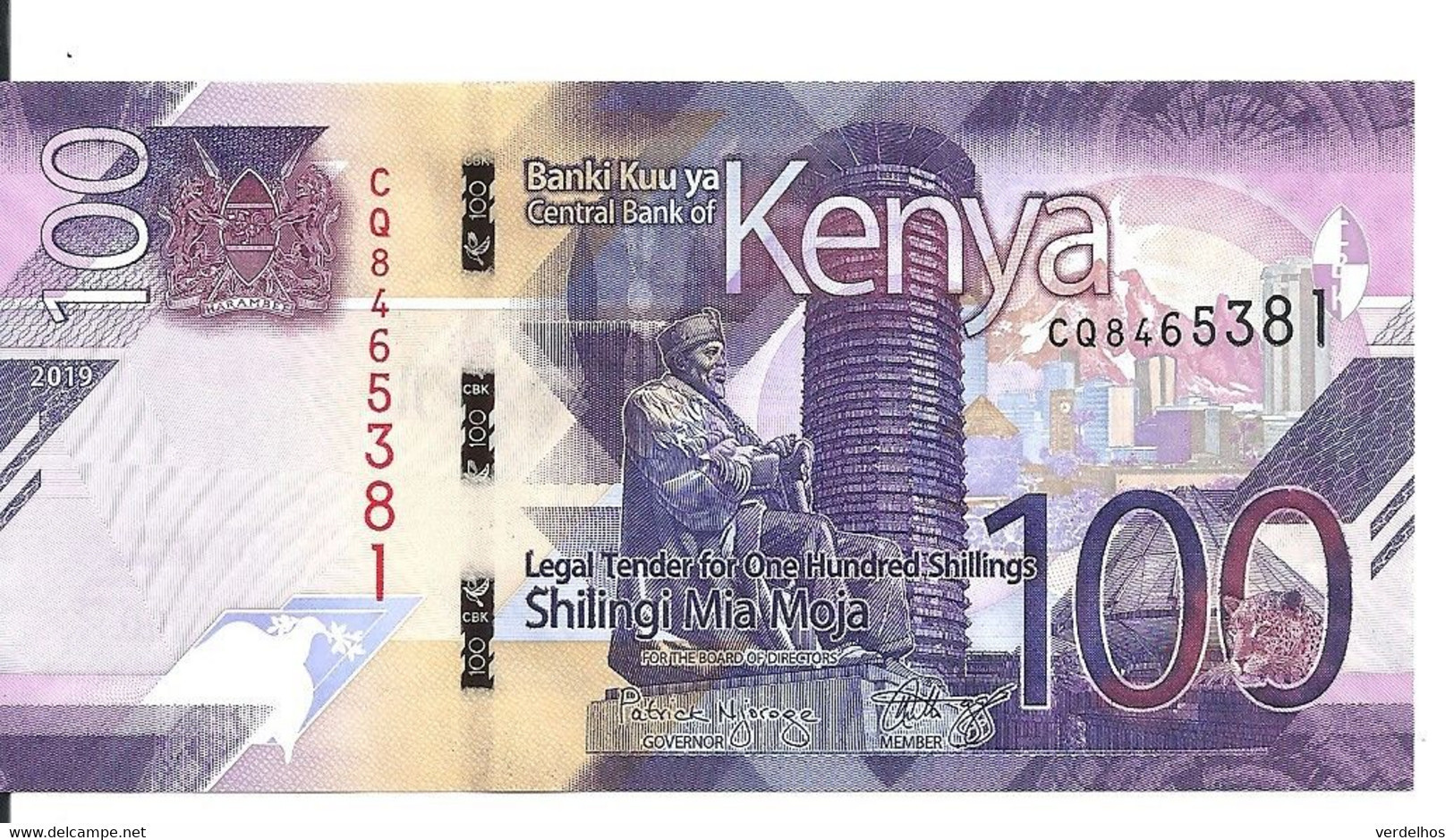 KENYA 100 SHILLINGS 2019 UNC P 53 - Kenia