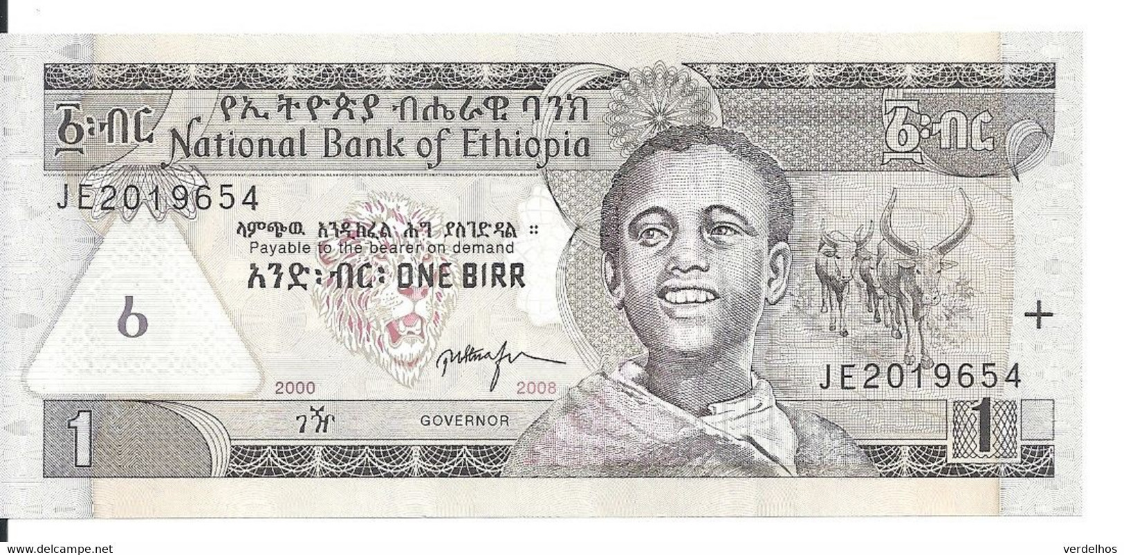 ETHIOPIE 1 BIRR 2008 UNC P 46 E - Ethiopië