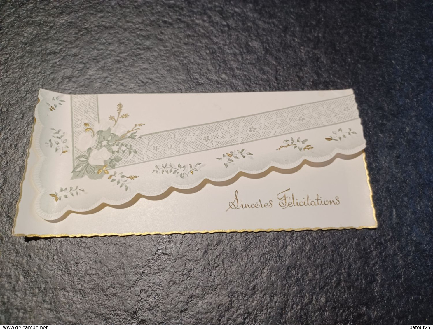 Ancien Faire Part Collection Heureux Mariage Année 50 Sinceres Félicitations - Boda