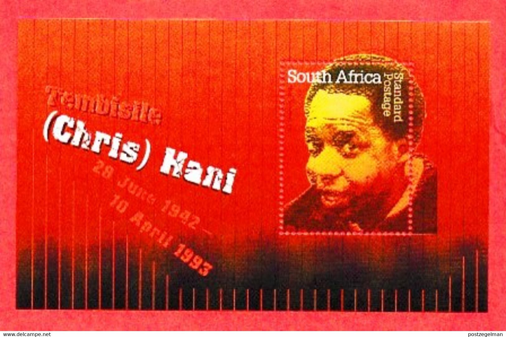 RSA, 2003, MNH Stamp(s) On MS , Chris Hani, Michel Nr(s).  Block 94, Scannr. M9007 - Unused Stamps