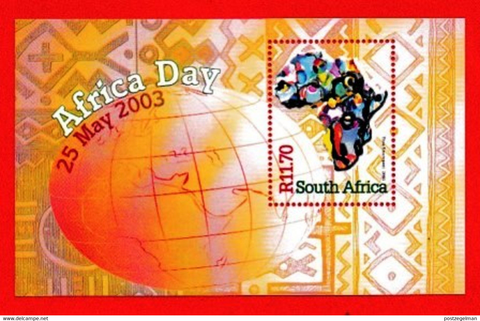 RSA, 2003, MNH Stamp(s) On MS , Africa Day, Michel Nr(s).  Block 95, Scannr. M9008 - Ongebruikt