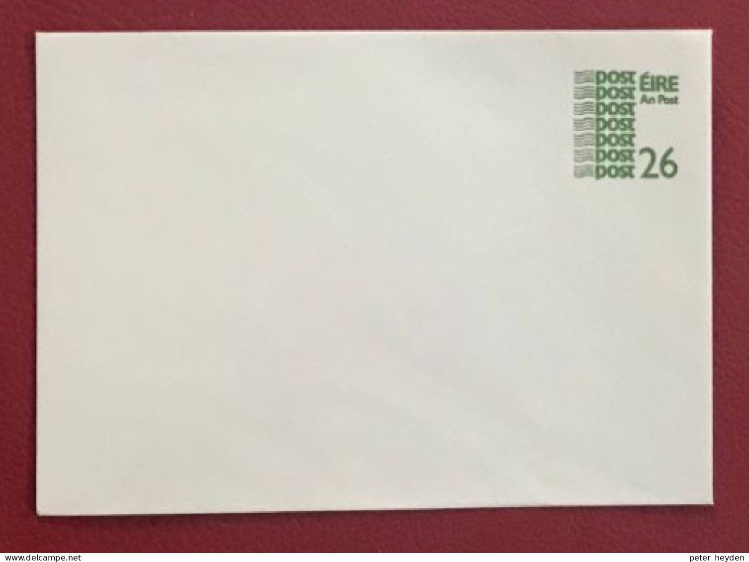 IRELAND 1986 Unused Envelope 26p ~ MacDonnell Whyte 1991 Unlisted. Type Like PSE18 - Interi Postali