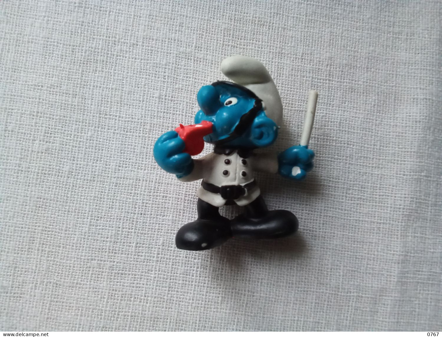 Ancienne Figurine Peyo Schtroumpf Policier Vintage Année 1981 (bazarcollect28) - Smurfs