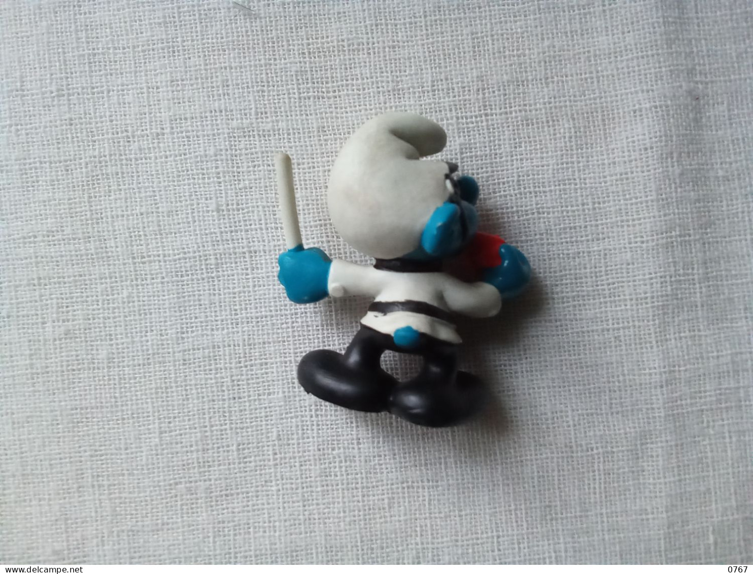 Ancienne Figurine Peyo Schtroumpf Policier Vintage Année 1981 (bazarcollect28) - Smurfs