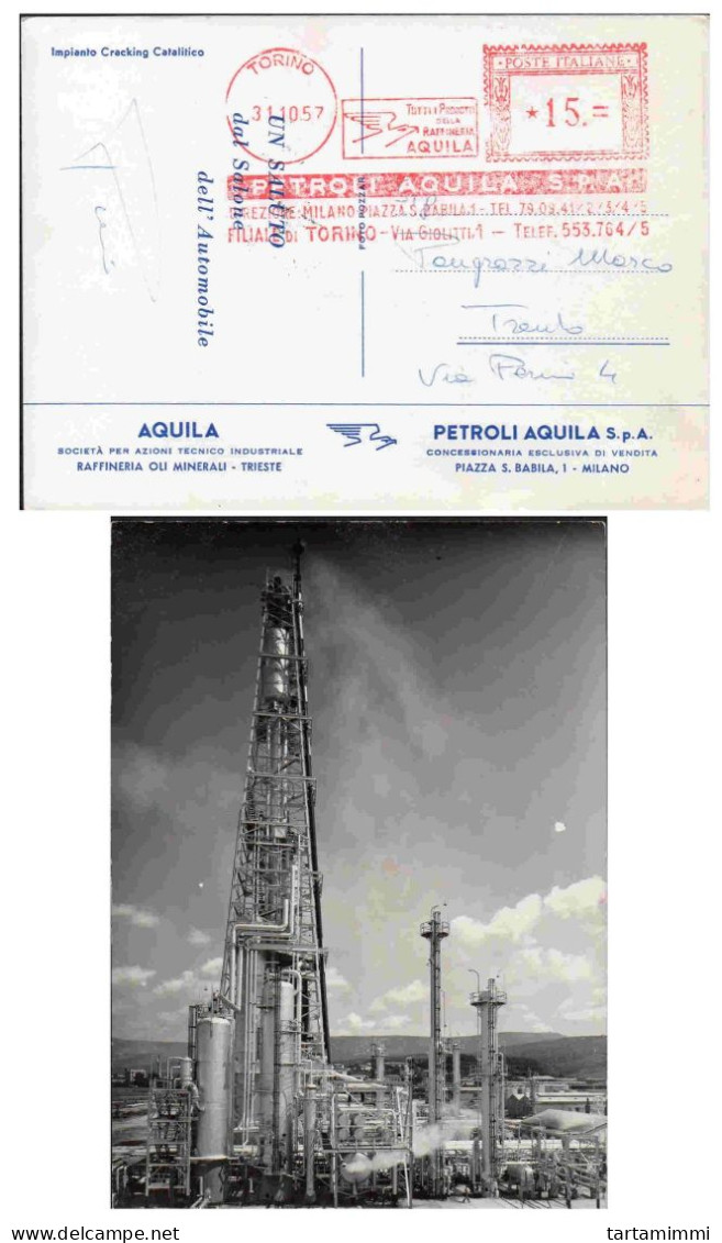 EMA METER FREISTEMPEL EAGLE PETROLI AQUILA SPA TORINO 1957 PETROLEUM OIL REFINERY PLANT CATALYTIC CRACKING - Chimie