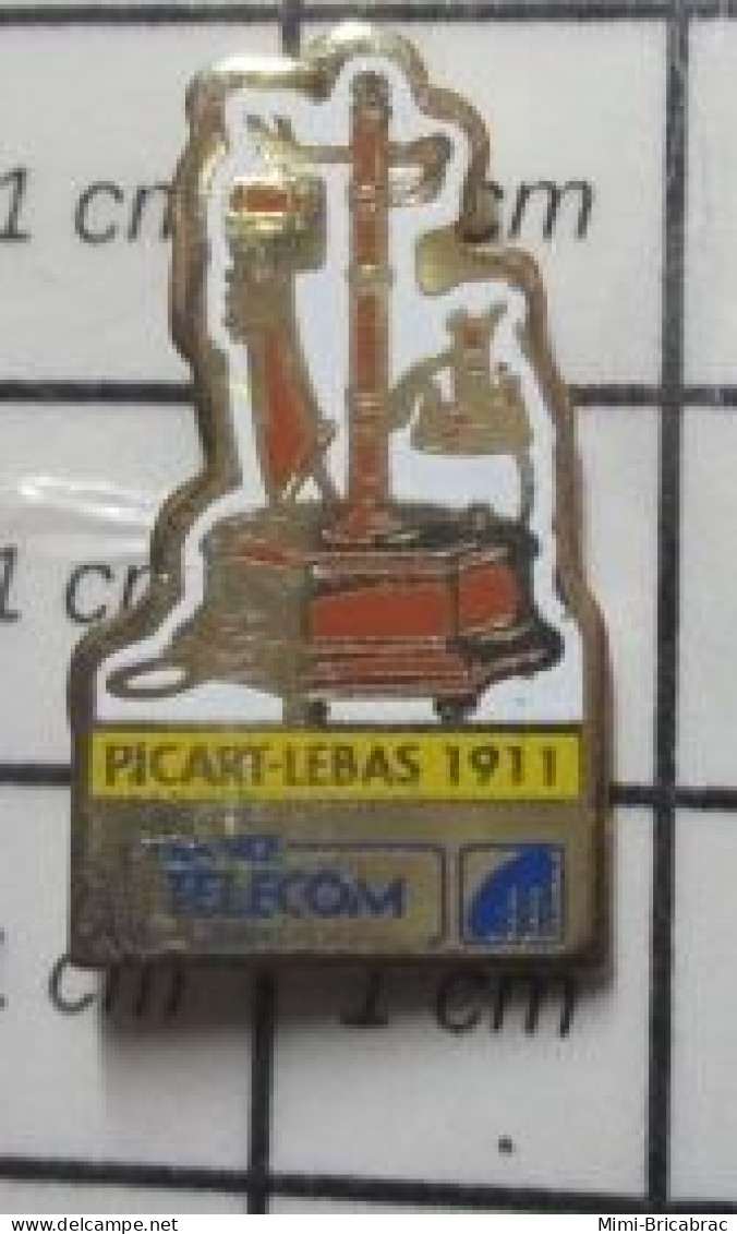 712D Pin's Pins : BEAU ET RARE / FRANCE TELECOM / TELEPHONE PICART-LEBAS 1911 - France Télécom