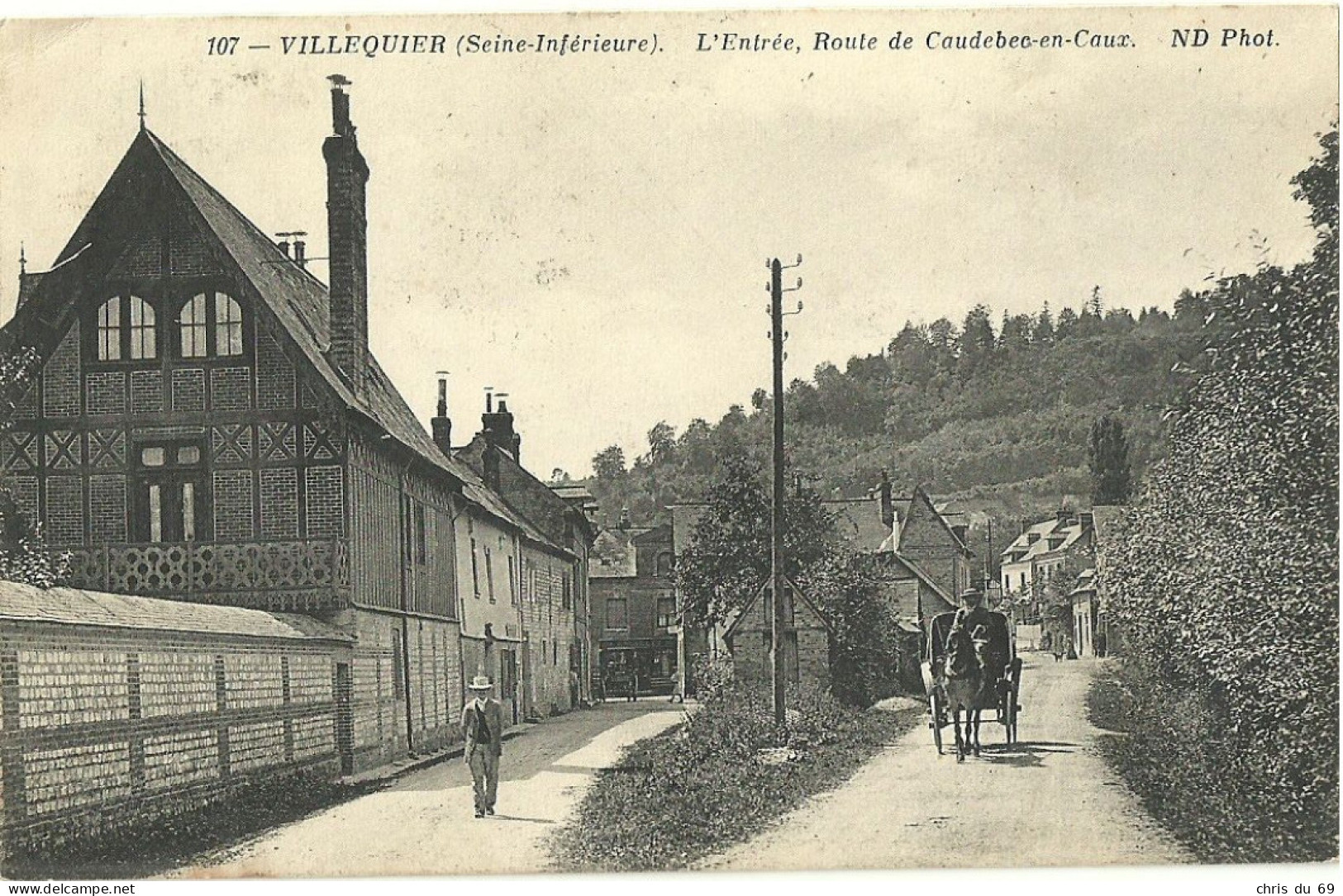 Villequier L Entree Route De Caudebec En Caux - Villequier