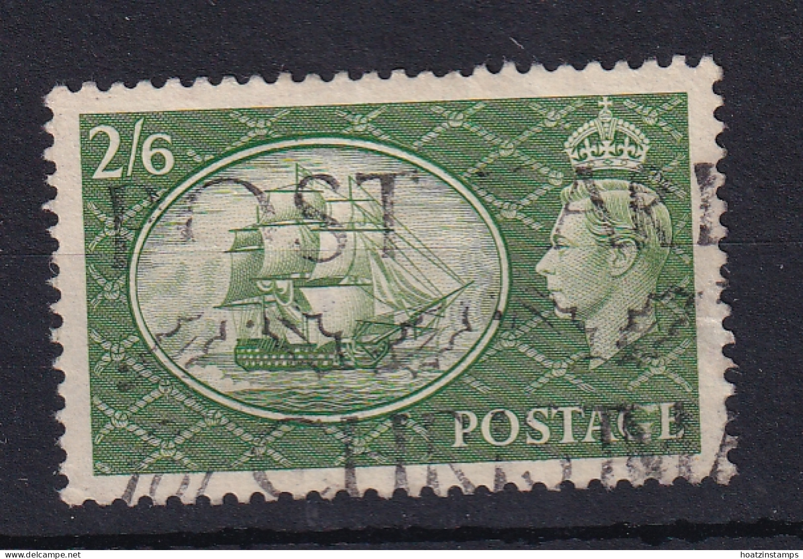 G.B.: 1951   KGVI - H.M.S. Victory   SG509   2/6d    Used - Gebraucht