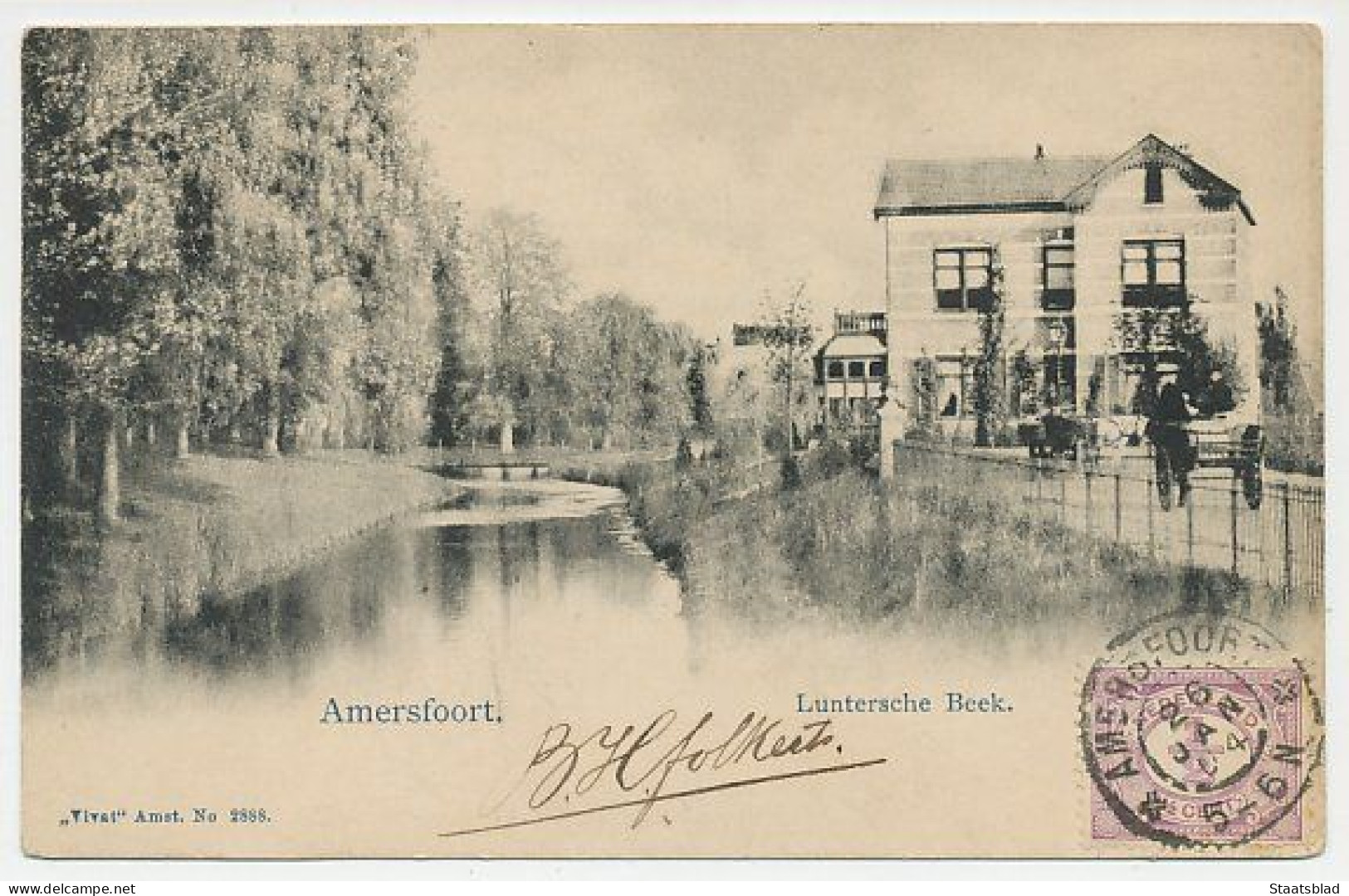 07- Prentbriefkaart Amersfoort 1904 - Luntersche Beek - Amersfoort