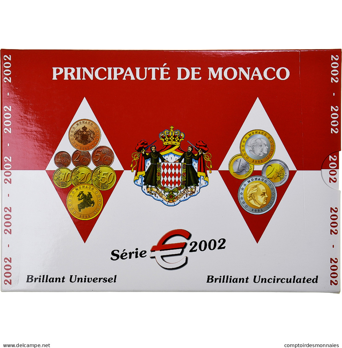 Monaco, Coffret, 2002, Paris, FDC, Bimétallique - Monaco