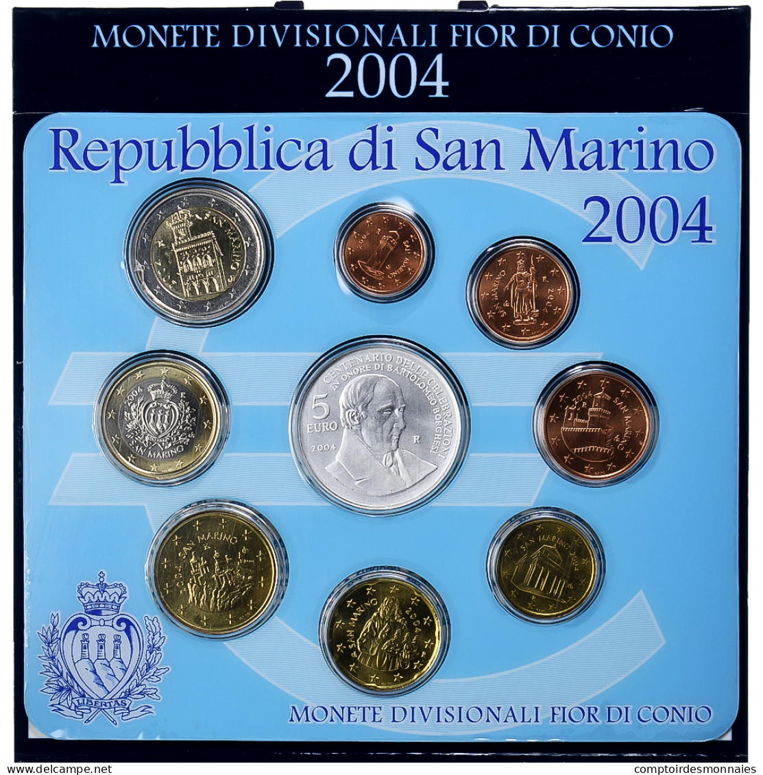 Saint Marin , Set 9 Monnaies EURO BU, 2004, BU, FDC - San Marino