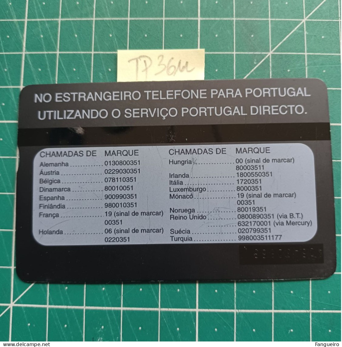 PORTUGAL PHONECARD USED TP36U PORTUGAL DIRECTO - Portugal