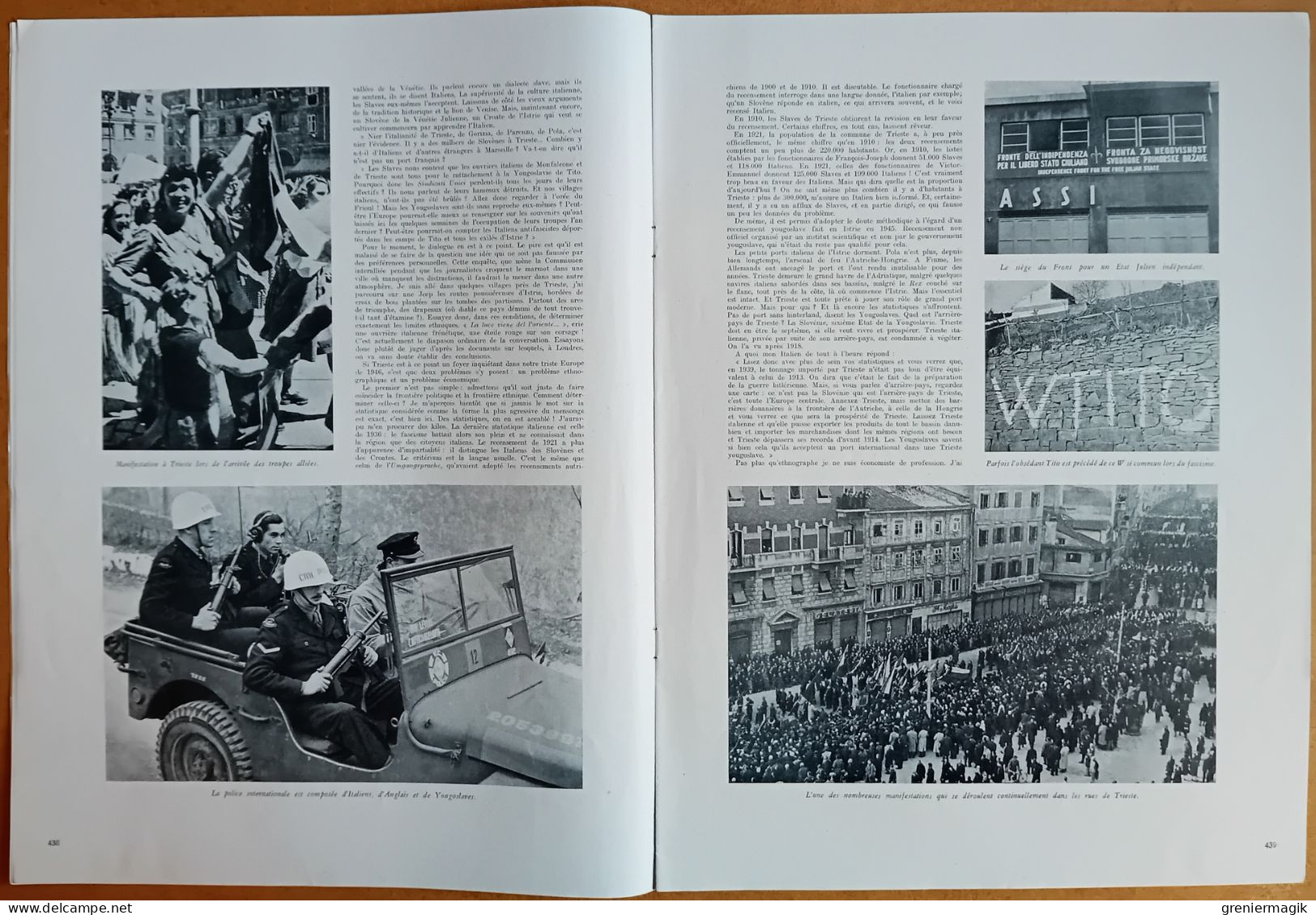 France Illustration N°30 27/04/1946 Trieste/Les Sao Du Tchad/Le Long Du Rhône/Attaque Du Courrier De Lyon/Ondes Courtes - Informations Générales