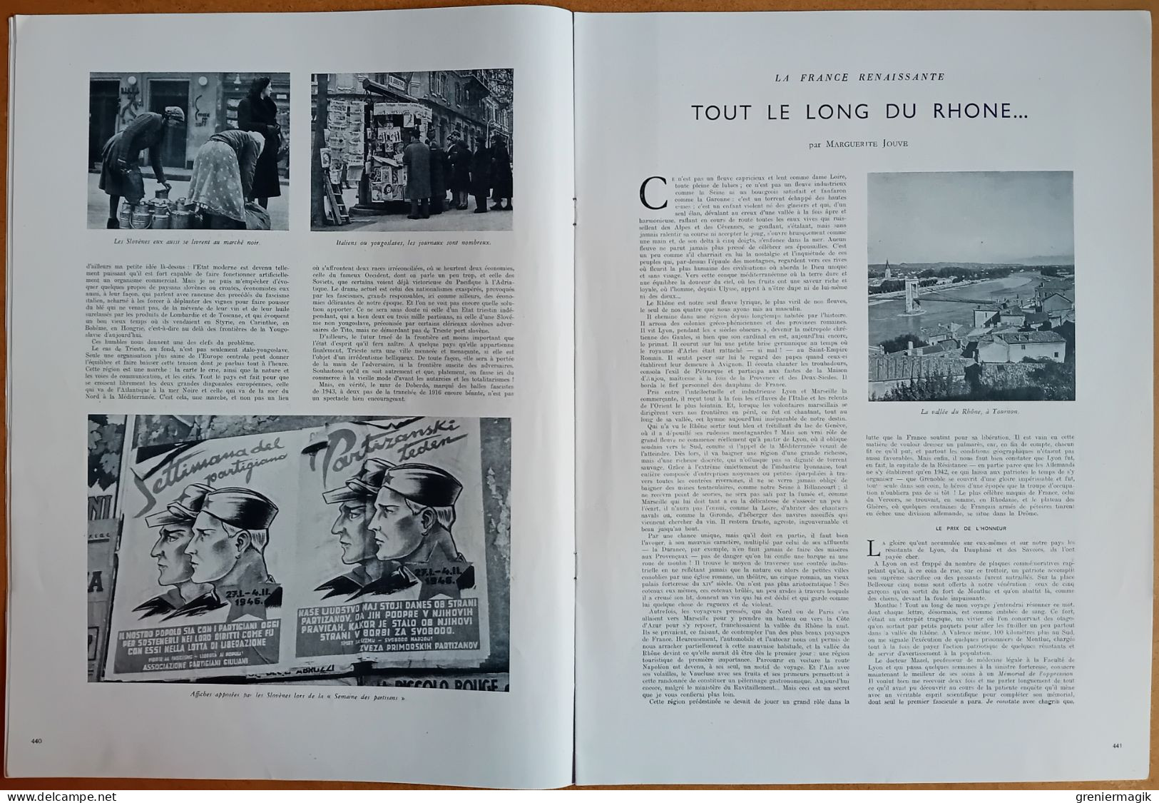 France Illustration N°30 27/04/1946 Trieste/Les Sao du Tchad/Le long du Rhône/Attaque du Courrier de Lyon/Ondes courtes