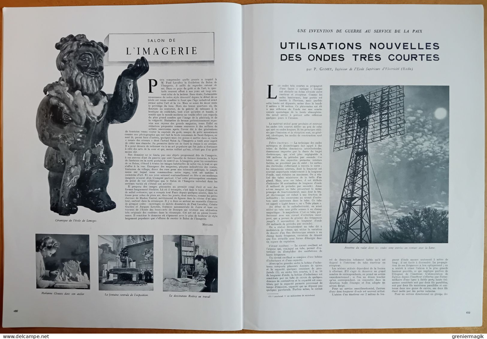 France Illustration N°30 27/04/1946 Trieste/Les Sao du Tchad/Le long du Rhône/Attaque du Courrier de Lyon/Ondes courtes