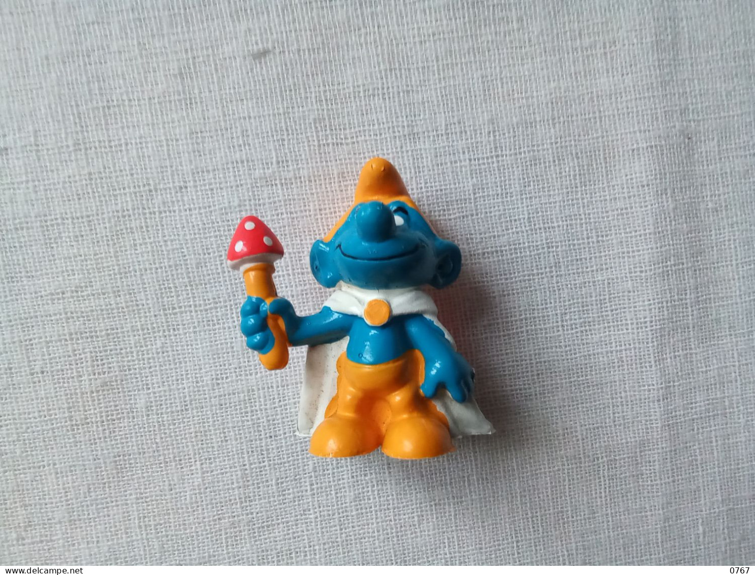 Ancienne Figurine Peyo Schtroumpf Roi Vintage Année 1973 (bazarcollect28) - Schtroumpfs (Los Pitufos)