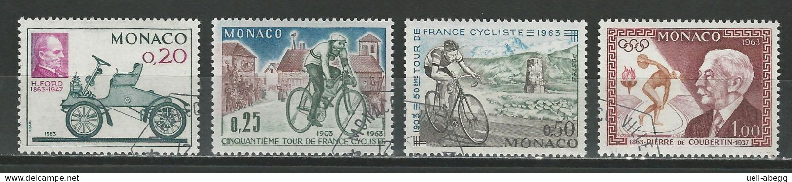 Monaco Mi 735-38 O Used - Used Stamps