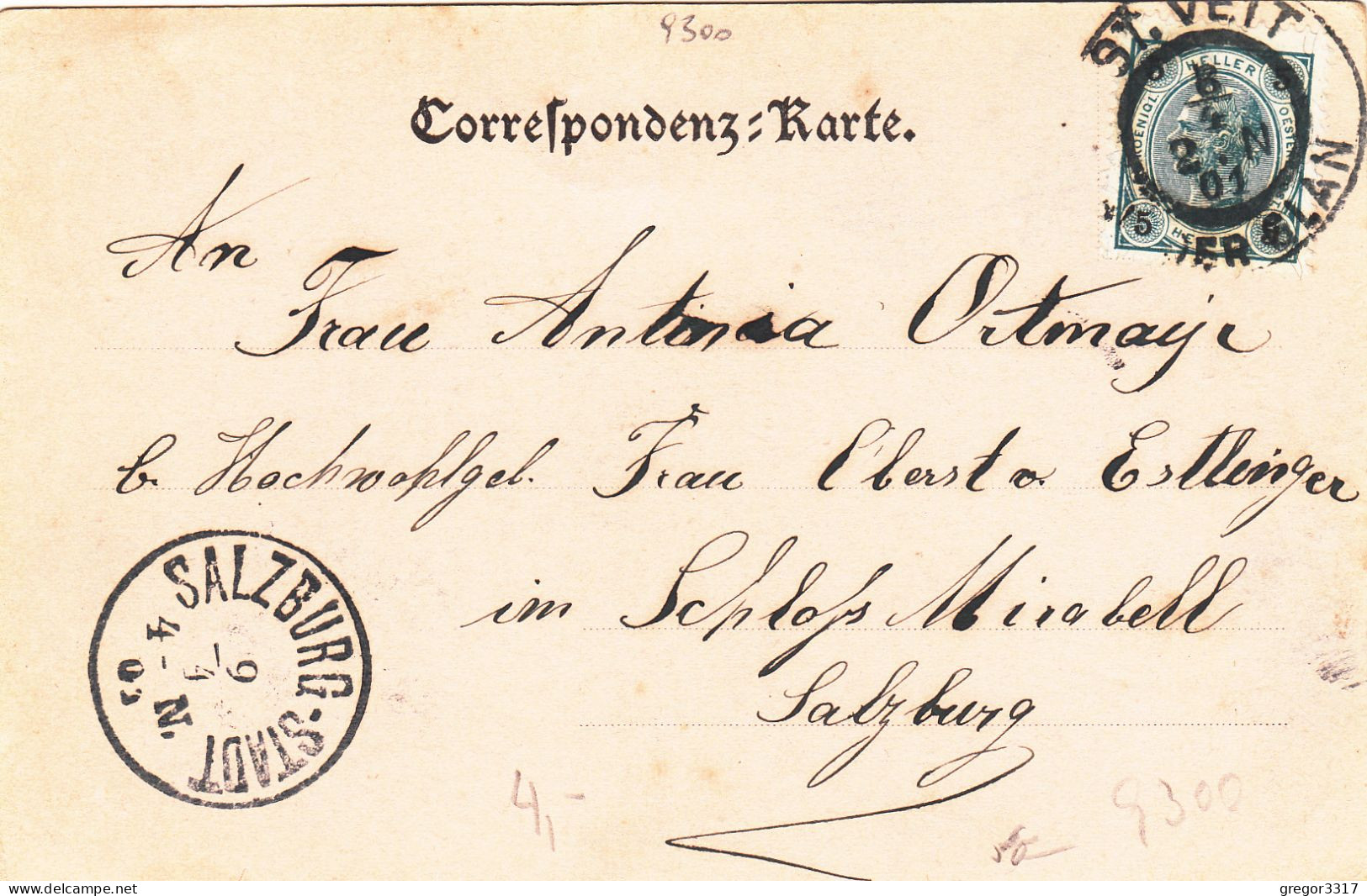 E2891) ST. VEIT A. D. GLAN - Kärnten - Sehr Alte Correspondenzkarte 1901 - St. Veit An Der Glan