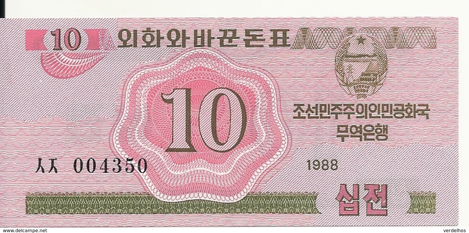 COREE DU NORD 10 CHON 1988 UNC P 33 - Corea Del Norte