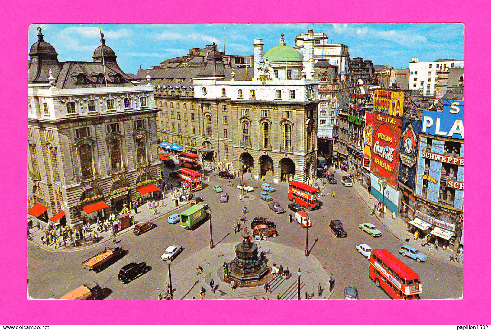 E-Royaume Uni-183PH5 Piccadilly Circus, LONDON, Autobus, Voitures, Pub Coca Cola, Schweppes, BE - Piccadilly Circus