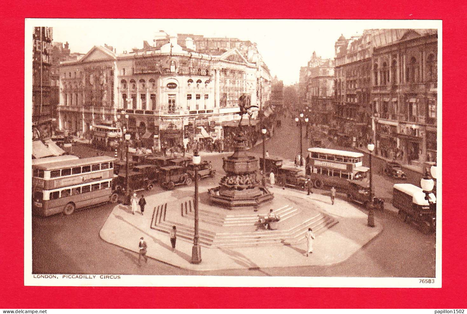 E-Royaume Uni-205PH10 LONDON, Piccadilly Circus, Voir Les Vieilles Voitures Et Autobus, Cpa BE - Piccadilly Circus