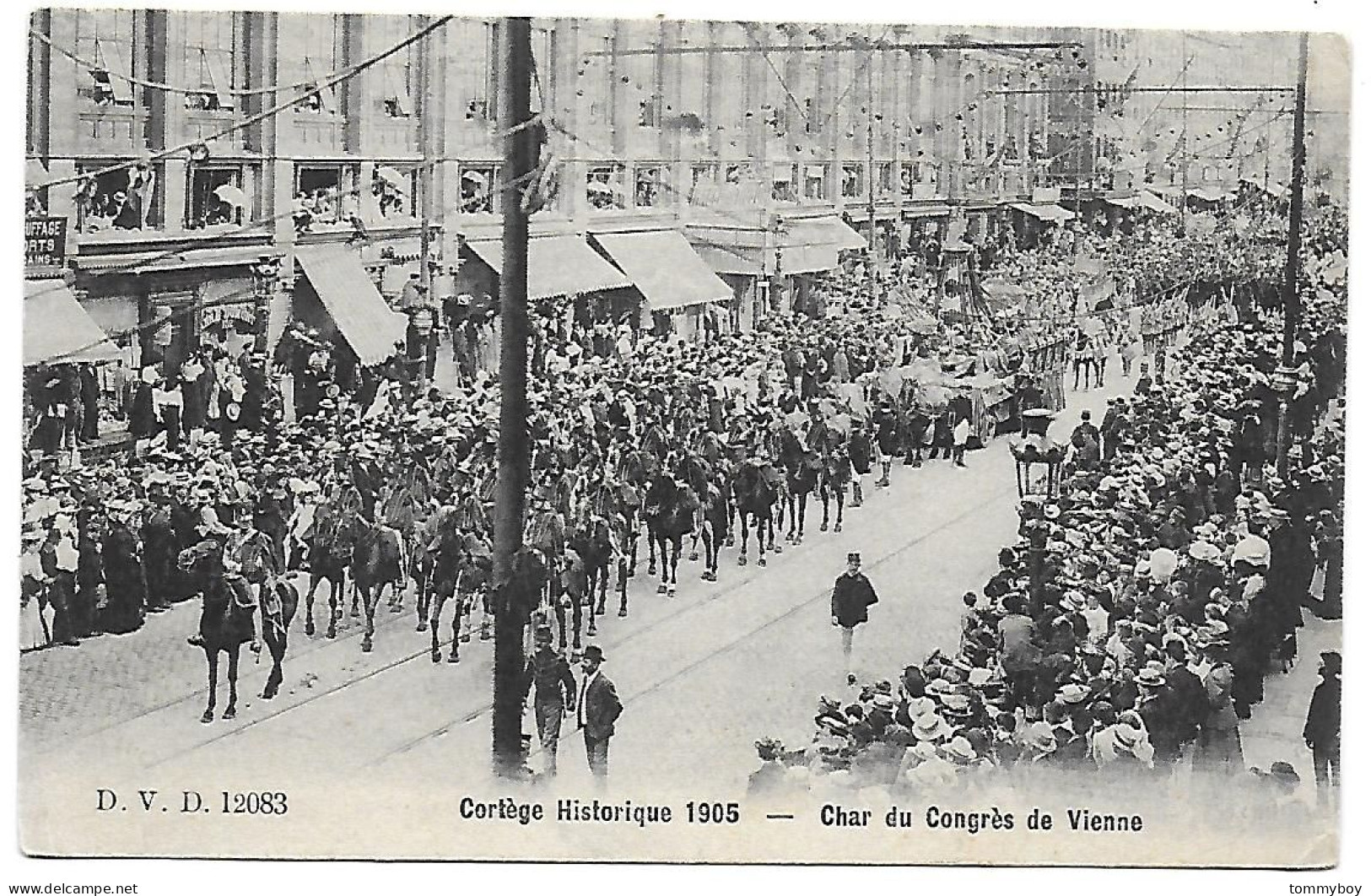 CPA Bruxelles, Cortège Historique 1905, Char Du Congrès De Vienne - Feste, Eventi