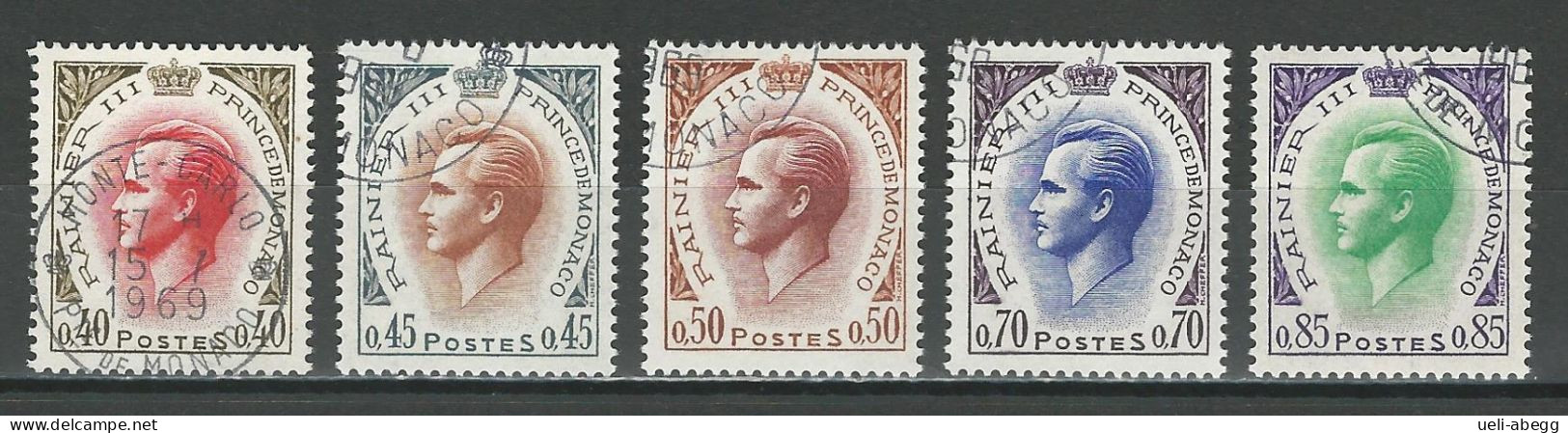 Monaco Mi 916, 932-35 O Used - Used Stamps