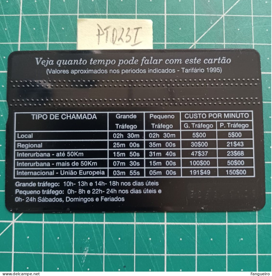 PORTUGAL PHONECARD USED PTo23I O SEU LUGAR... - Portugal