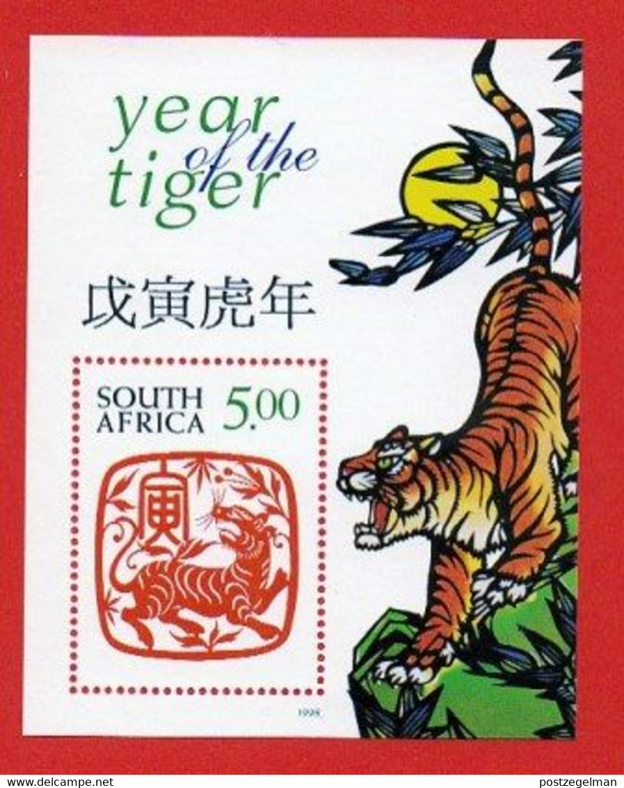 REPUBLIC OF SOUTH AFRICA, 1998, MNH Stamp(s) Year Of The Tiger,    Block Nr. 67, F3747 - Ungebraucht