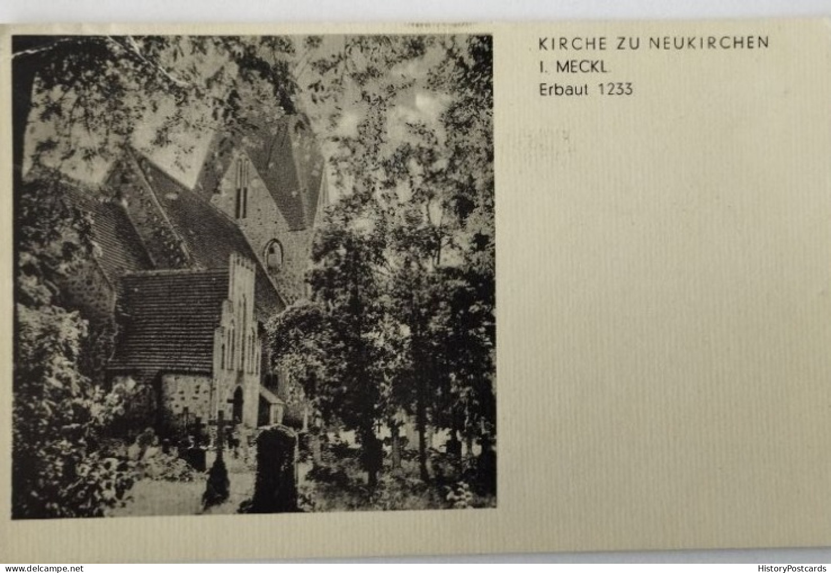 Kirche Zu Neukirchen In Mecklenburg, Klein Belitz, 1944 - Rostock