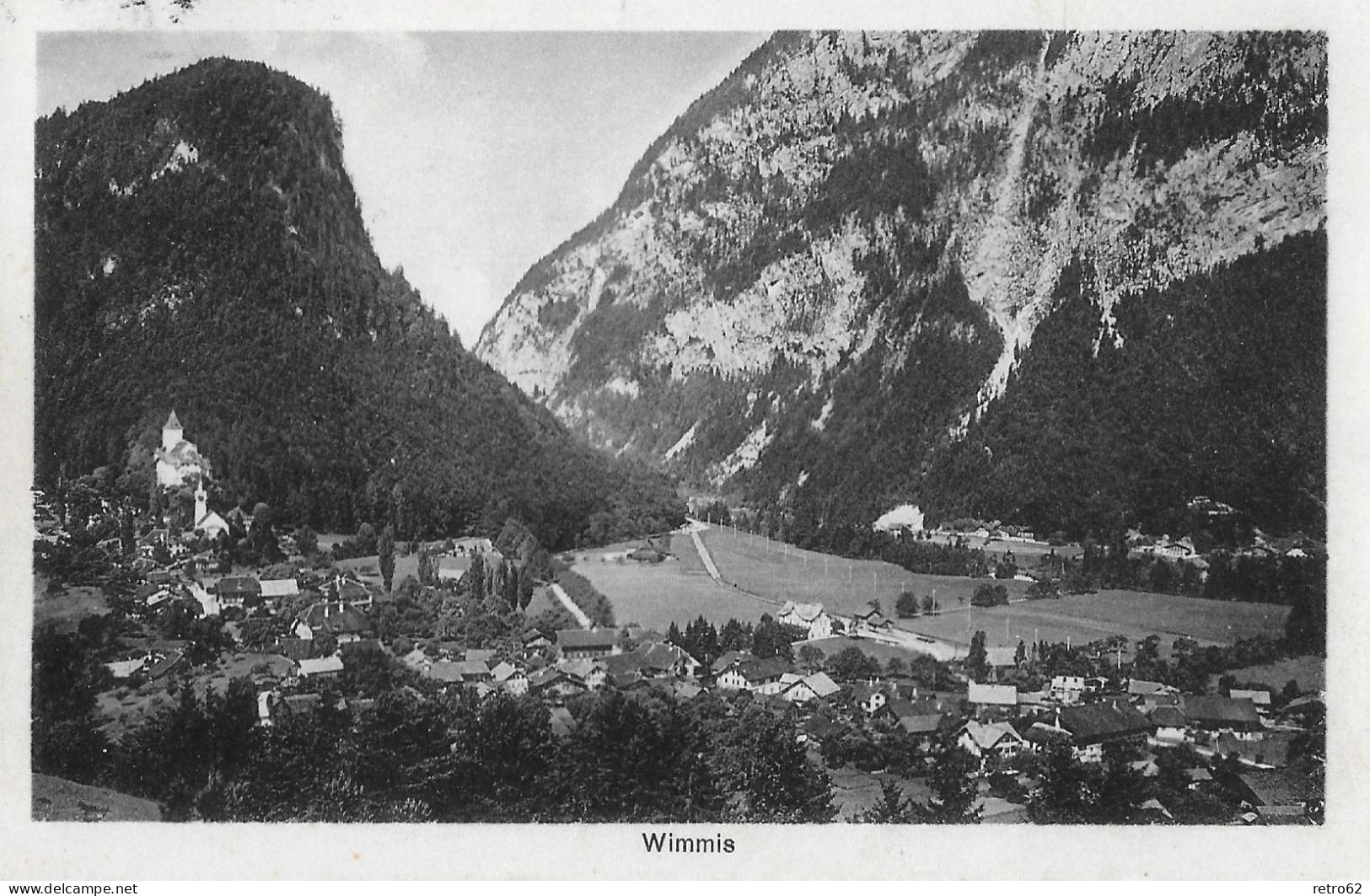 WIMMIS ► Totalansicht Des Dorfes Anno 1914 - Wimmis