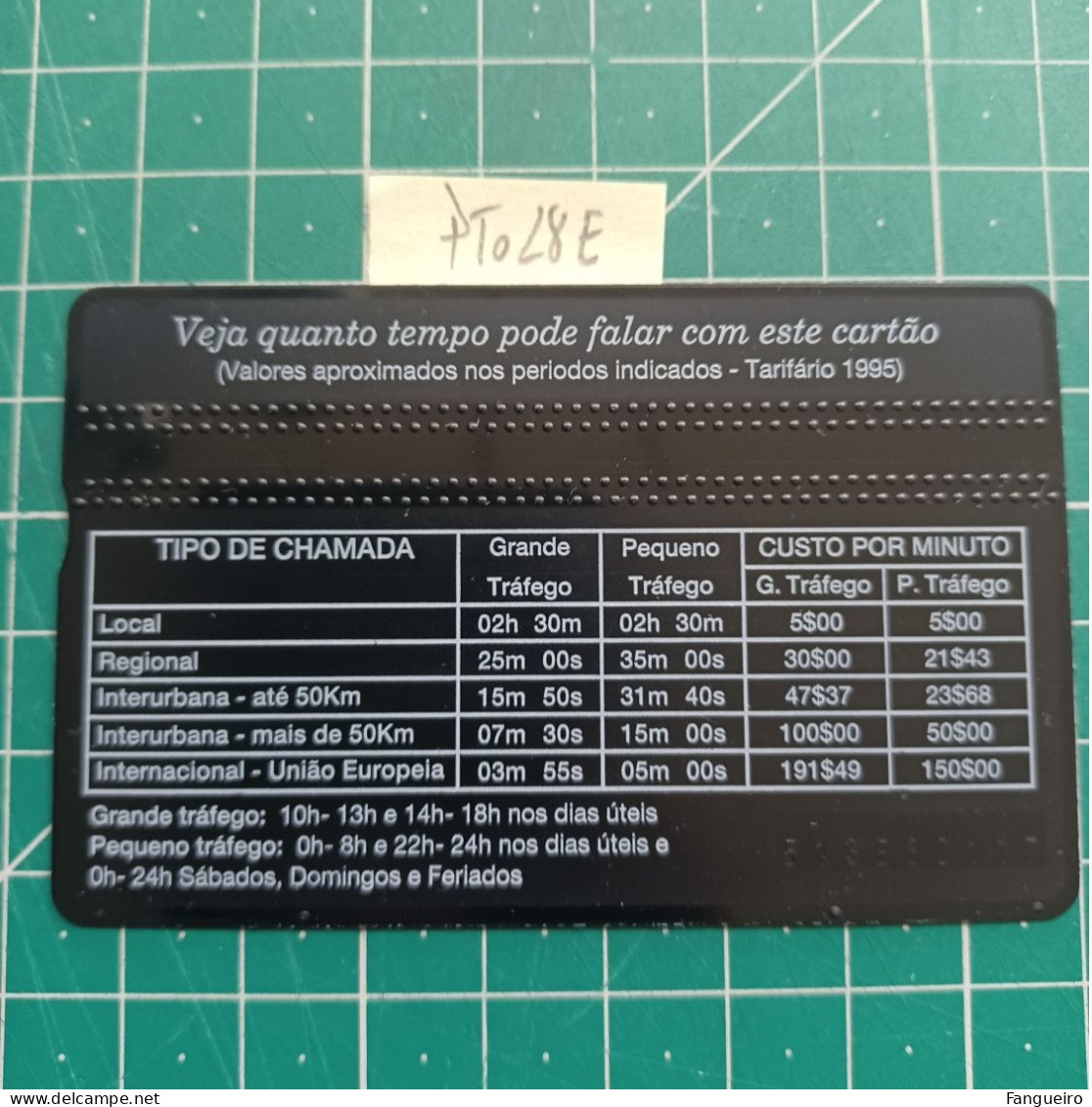 PORTUGAL PHONECARD USED PTo28E SUMMER 1995 - Portugal