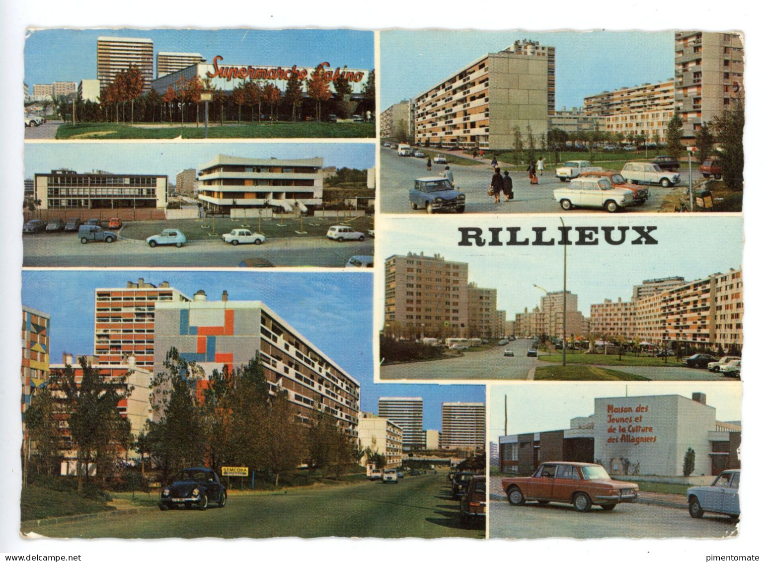 RILLIEUX MULTIVUES SUPERMARCHE CASINO MAISON DES JEUNES ET DE LA CULTURE DES ALLAGNIERS HLM 1972 - Rillieux La Pape