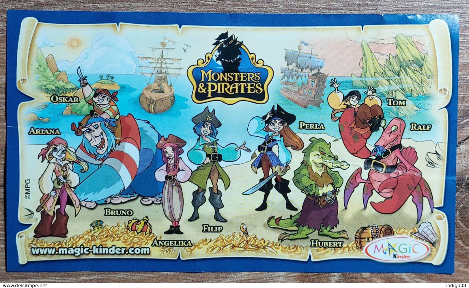 Série Complète Des 9 Papiers Monstres & Pirates Benelux 2008 - Instructions