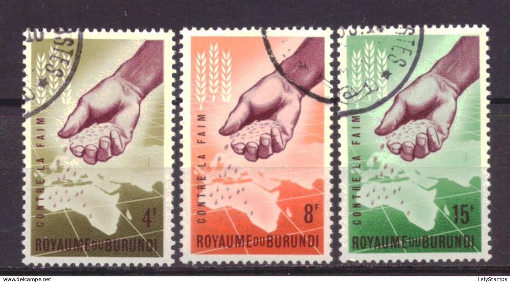 Burundi 48 T/m 50 Used Anti Hunger (1963) - Usati