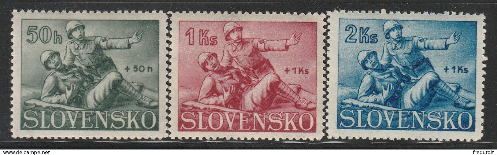 SLOVAQUIE - N°58/60 ** (1941) Croix Rouge - Unused Stamps