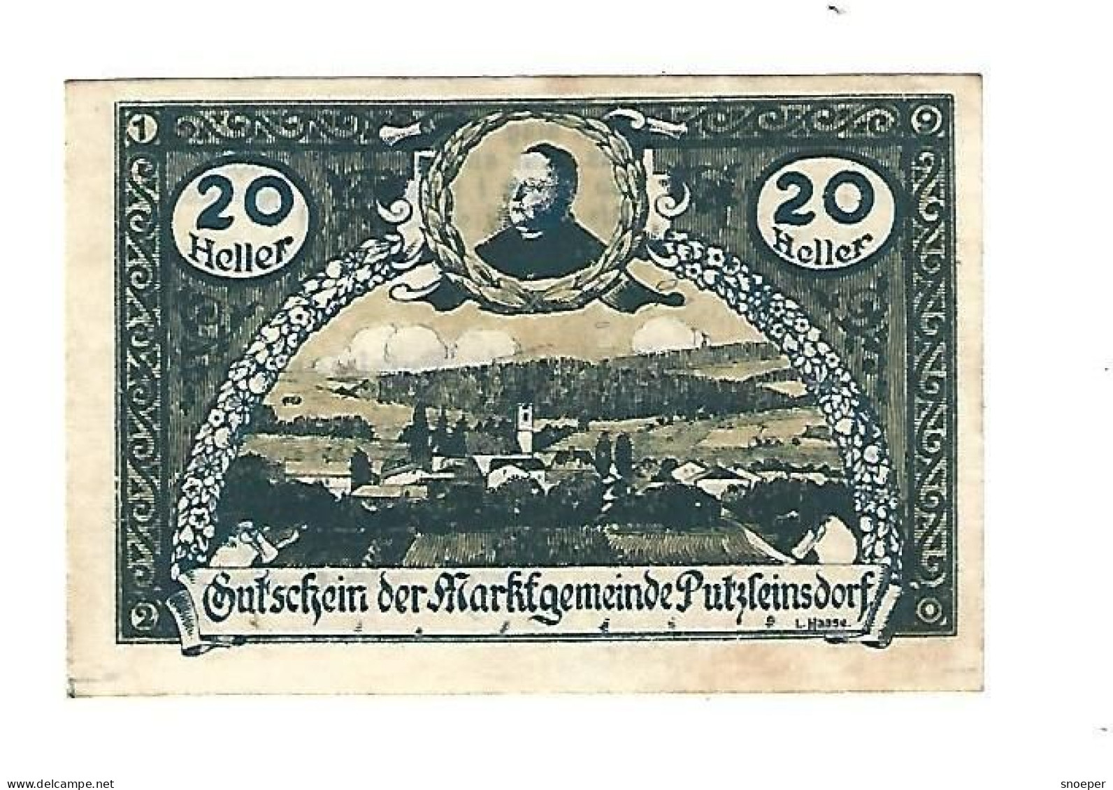 **notgeld   Austria Putzleinsdorf  20 Heller  804c - Oesterreich