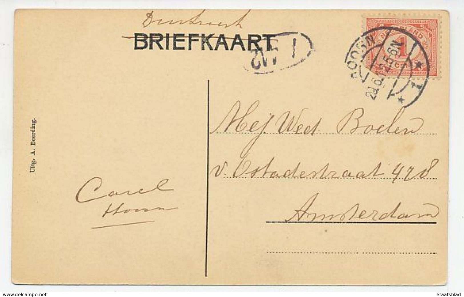 09- Prentbriefkaart Hoorn 1912 - Maasmarkt - Hoorn