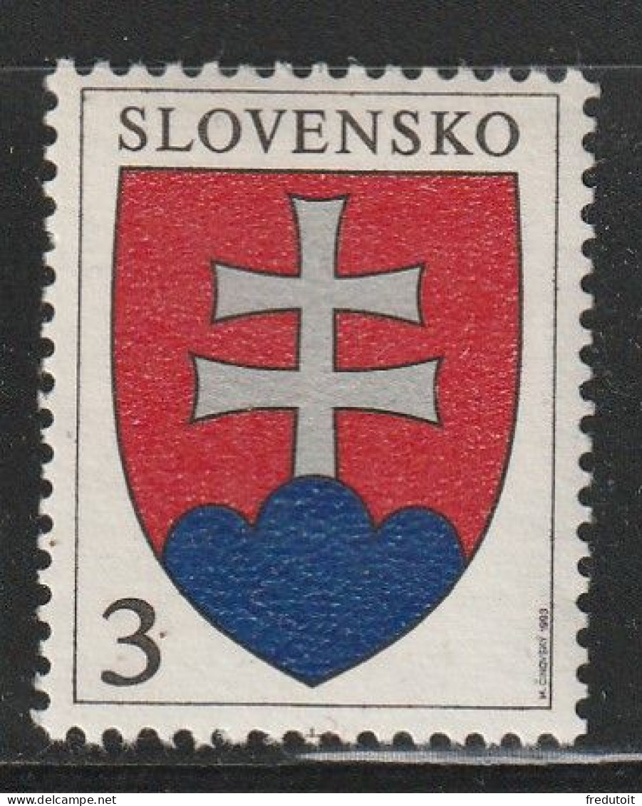 SLOVAQUIE - N°129 ** (1993) Armoiries - Unused Stamps