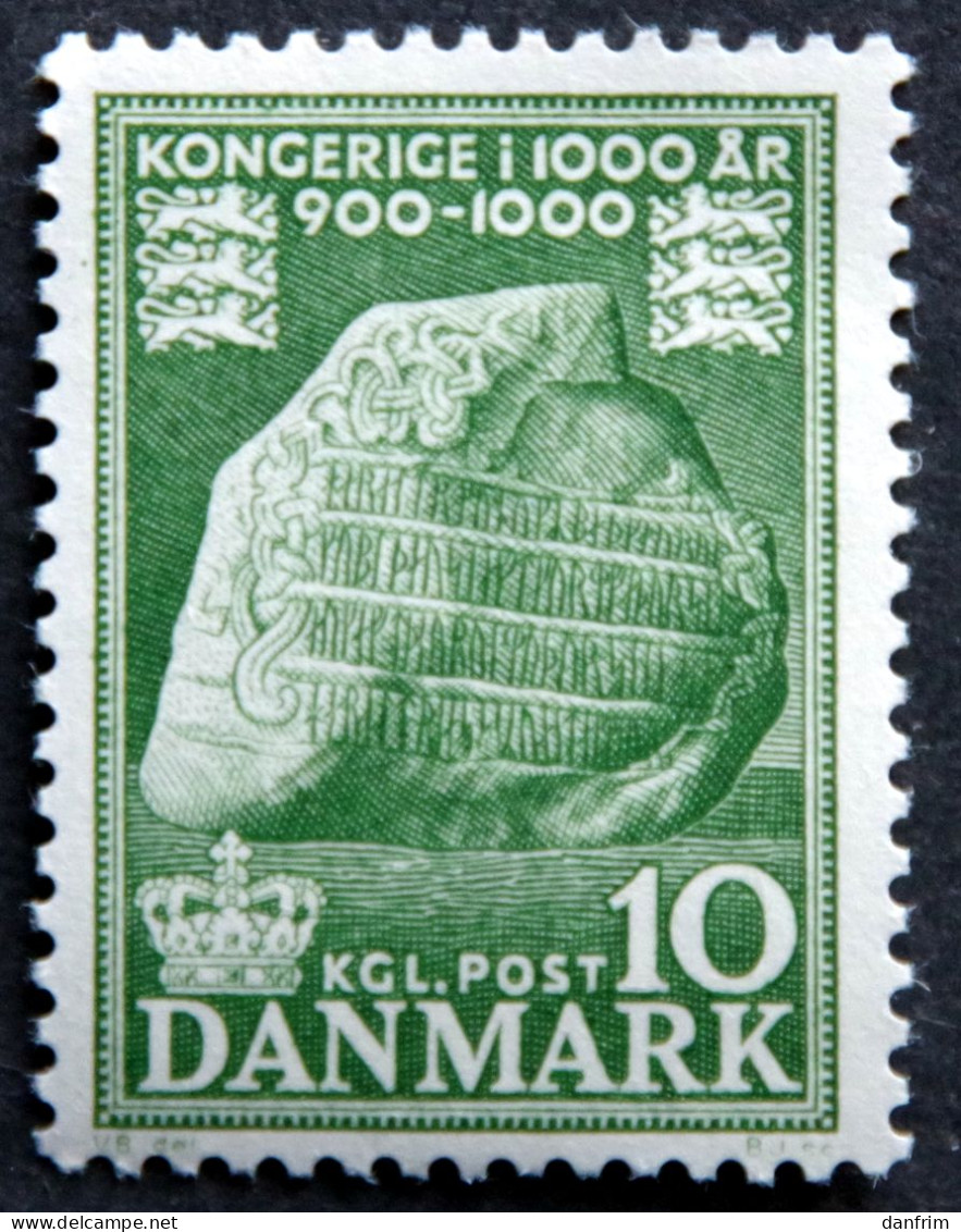 Denmark 1953  Kingdom Of Denmark 1000 Years.  Runestone  MiNr.341 MNH (**) ( Lot H 2750 ) - Neufs